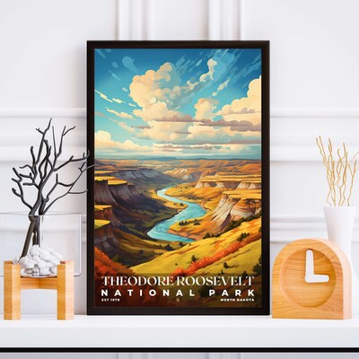 Theodore Roosevelt National Park Poster, Travel Art, Office Poster, Home Decor | S6 - image5